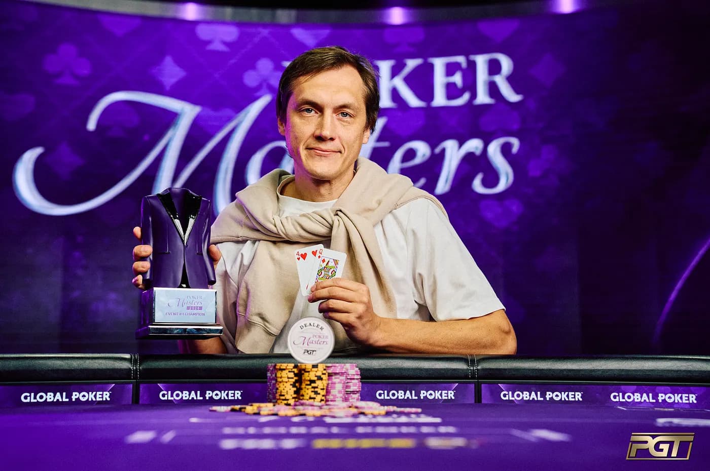 A cooler decided the winner of the $10,500 NLH at Poker Masters