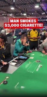 Игрок дисквалифицирован с турнира WSOP за курение за столом